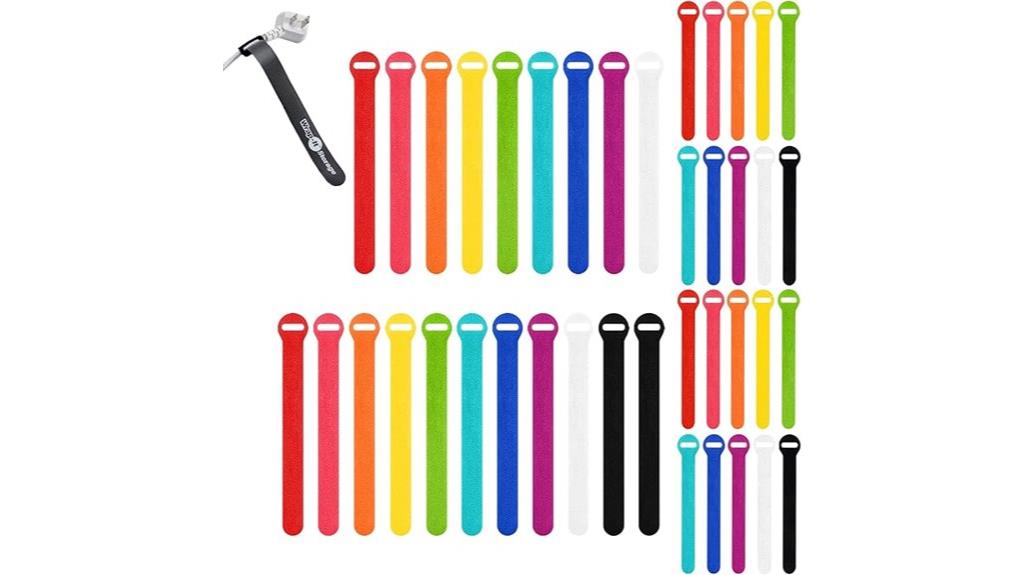 reusable colorful cable ties