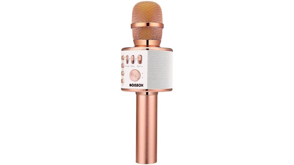 rose gold bluetooth microphone