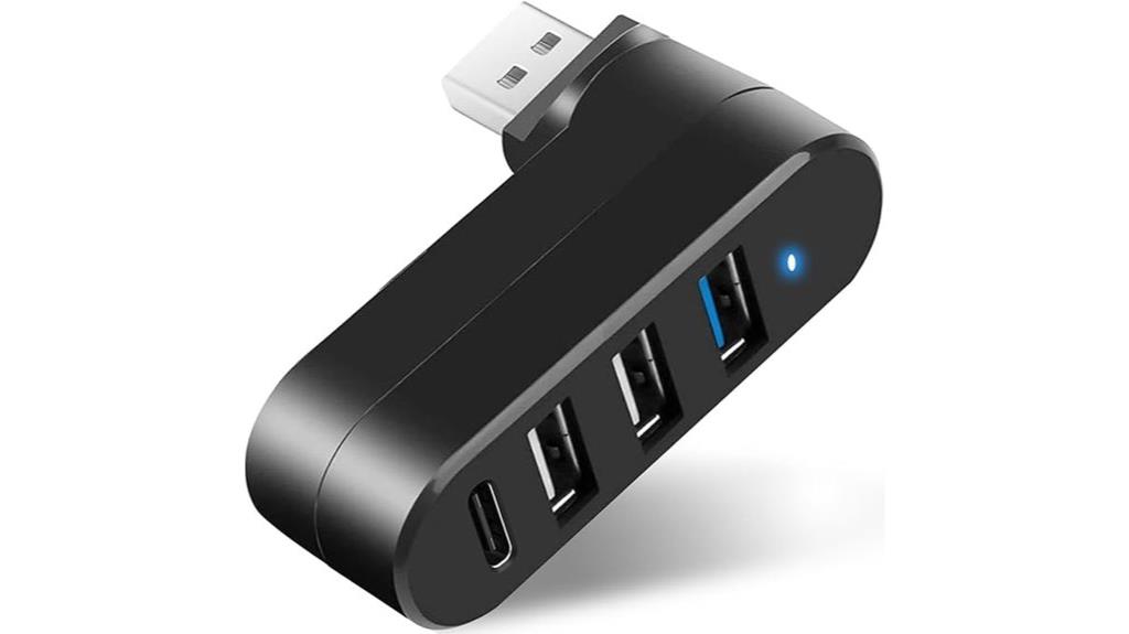rotatable 4 port usb hub