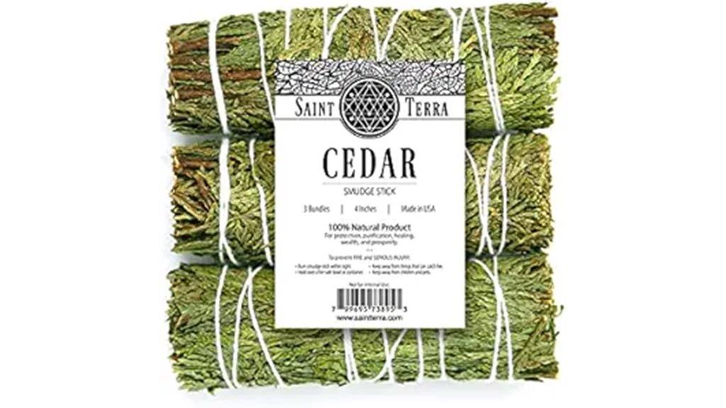 saint terra cedar smudge pack