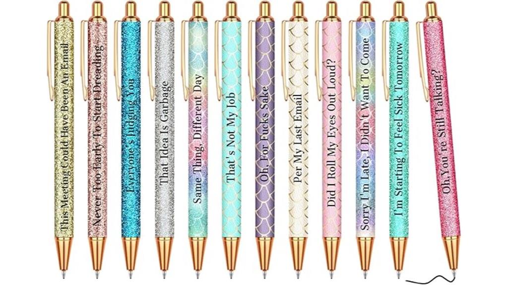 sarcastic office pen set