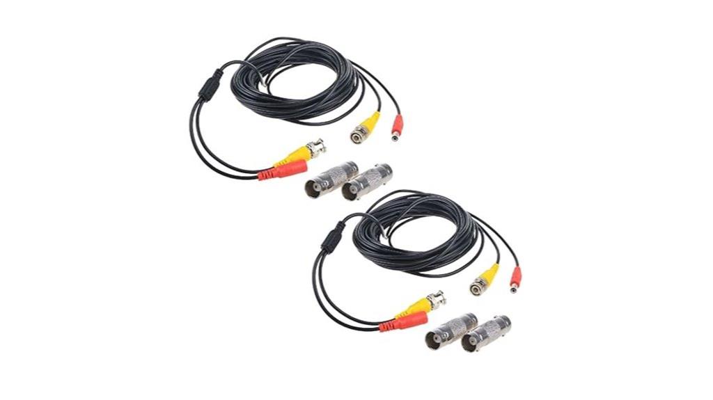 security camera power cables