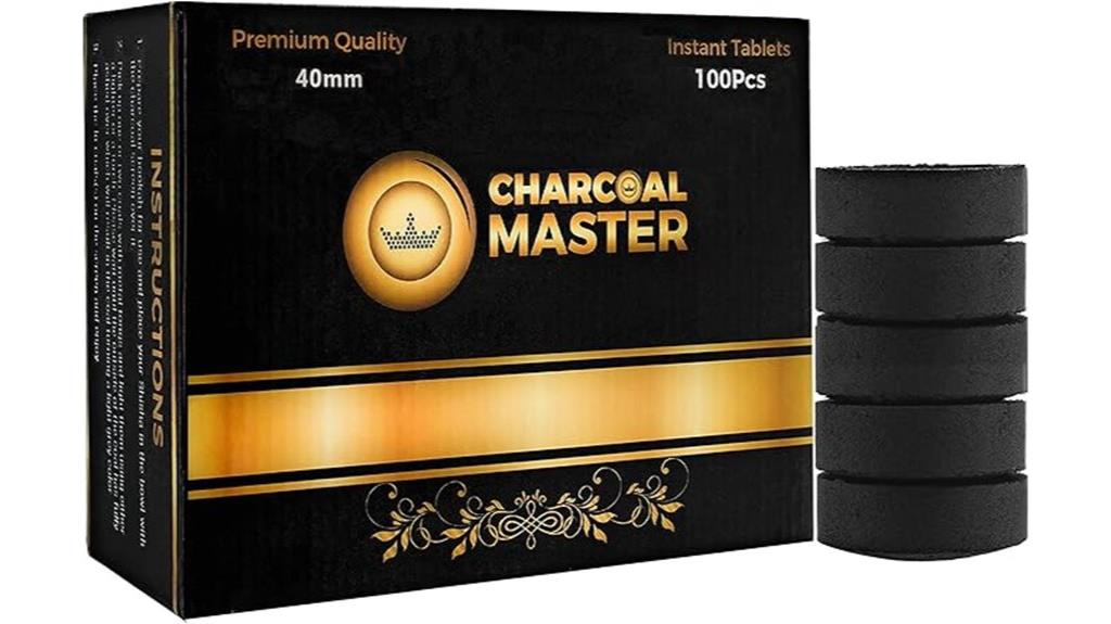 set of 100 instant charcoal disks