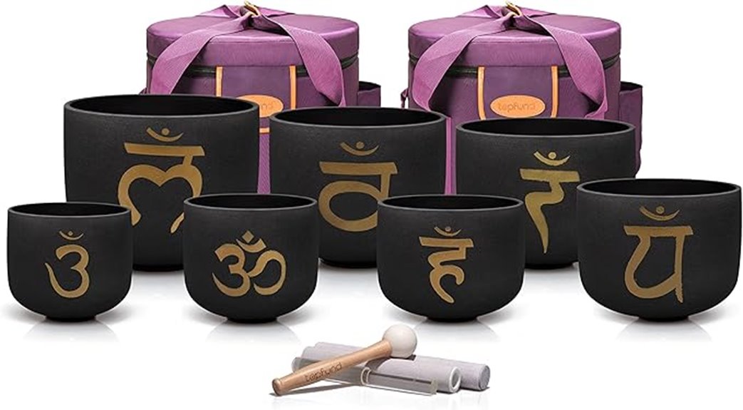 seven chakra singing bowls