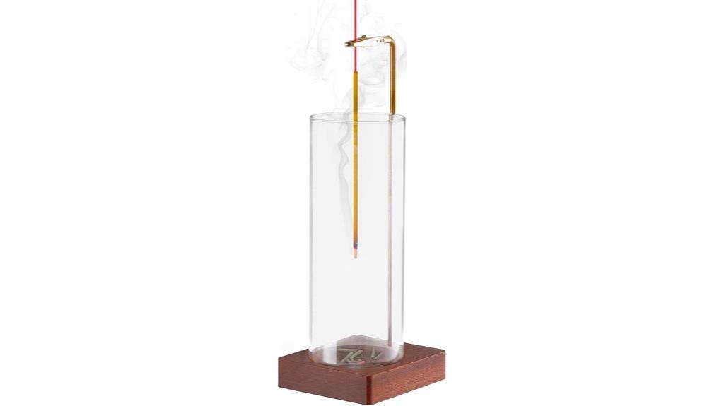 single incense holder with glass