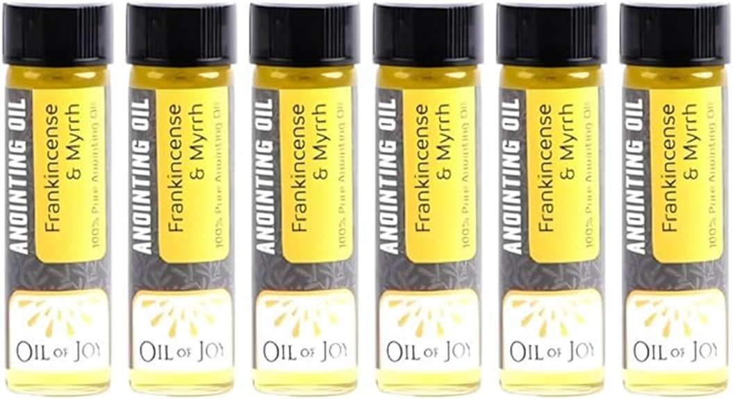 six bottles of anointing oil