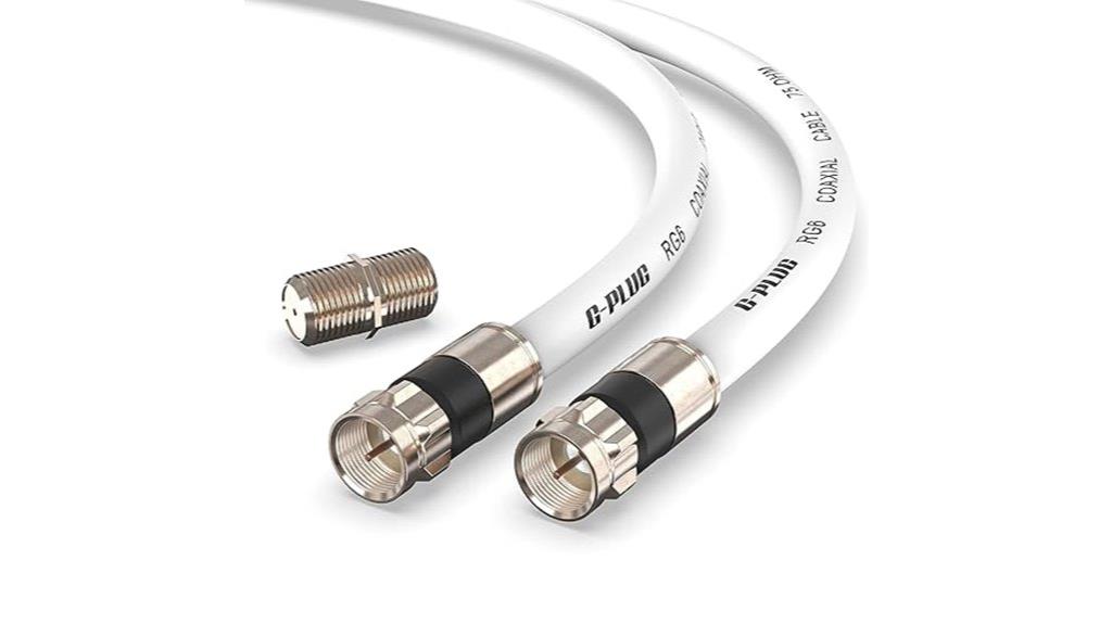 six foot rg6 cable set