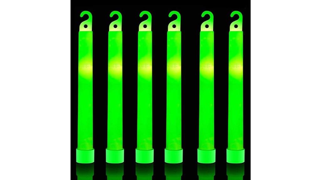 six inch green glow sticks