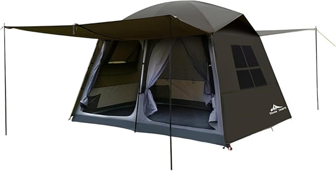 six person waterproof camping tent