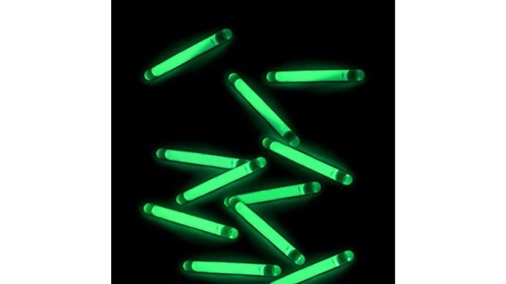 small green glow sticks