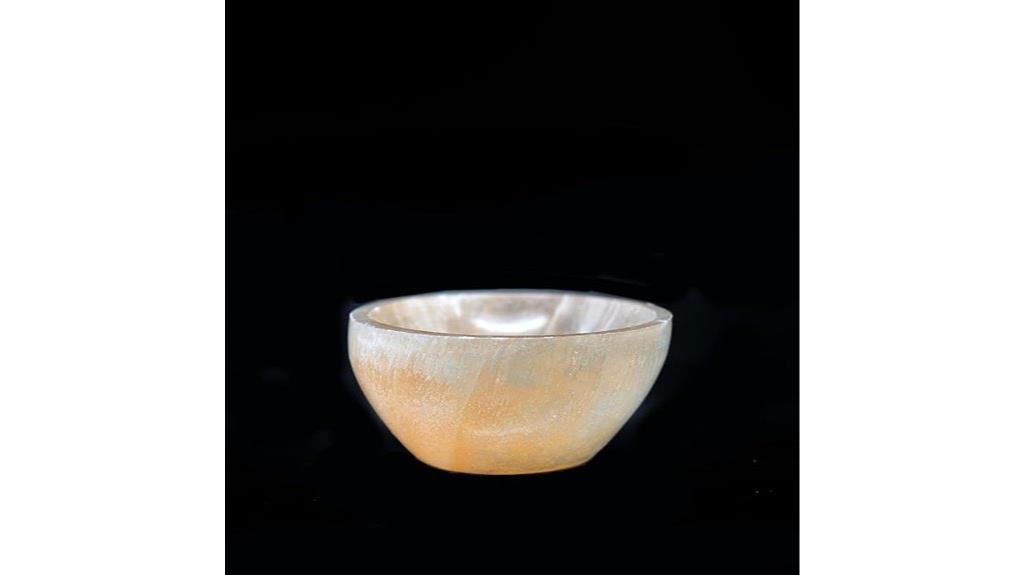 small selenite crystal bowls