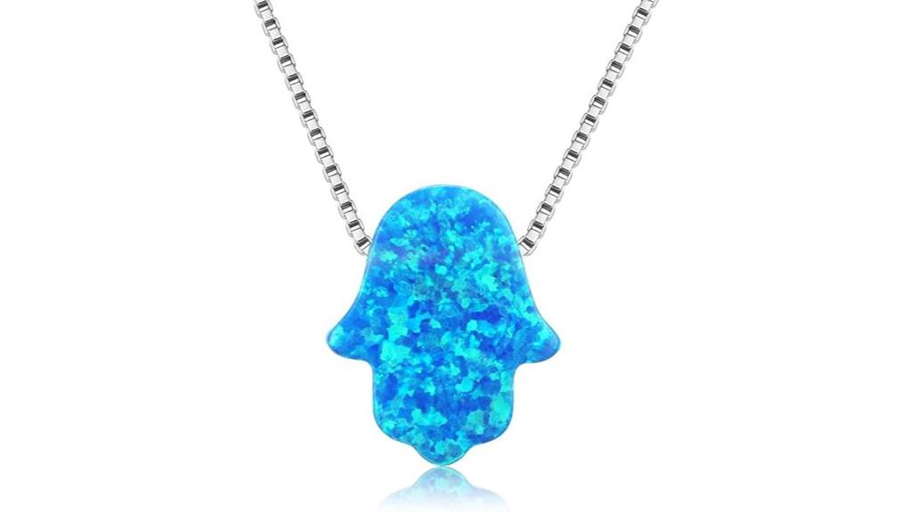 sterling silver hamsa necklace