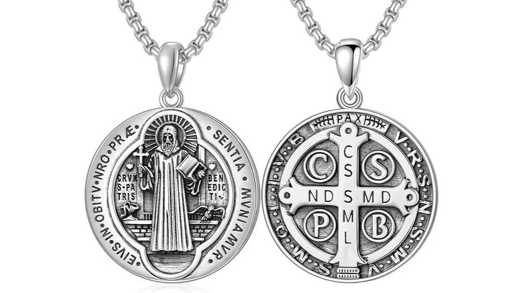 sterling silver saint necklace