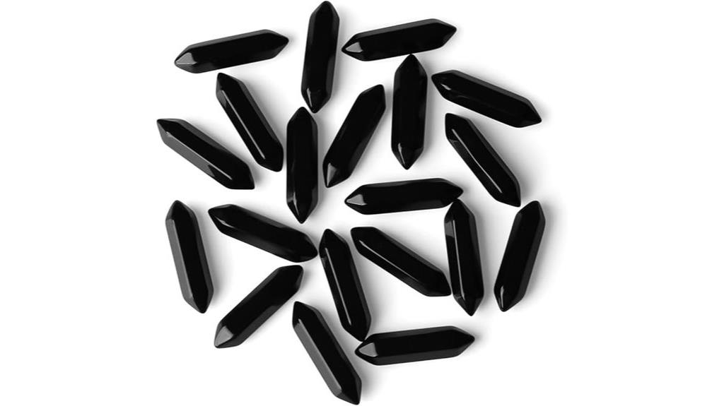 ten obsidian crystal gems