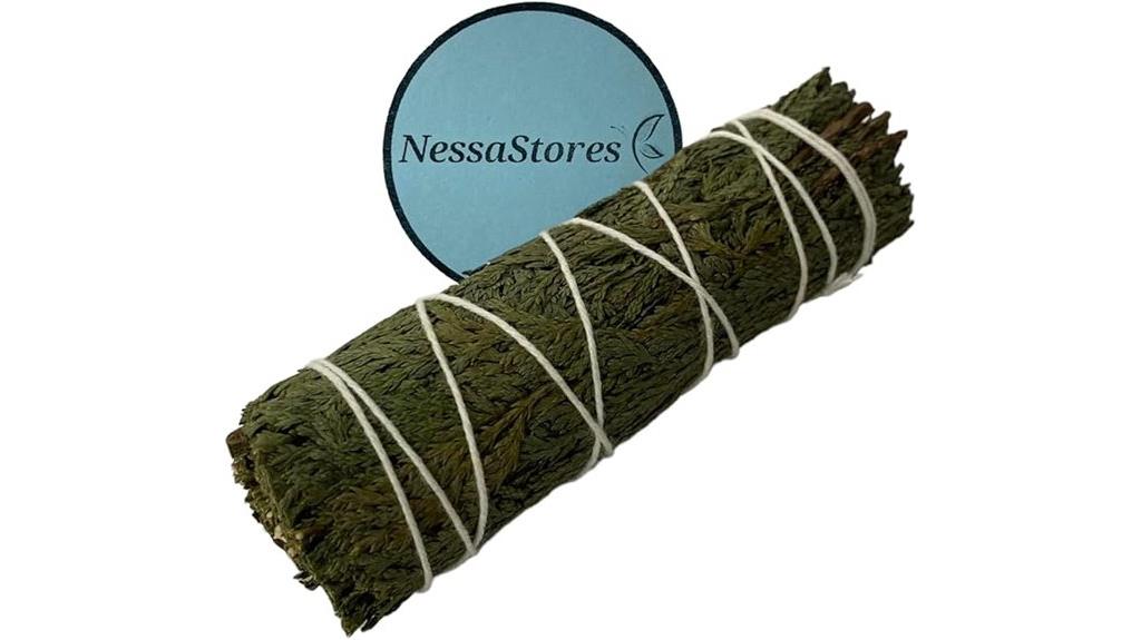 three cedar smudge sticks