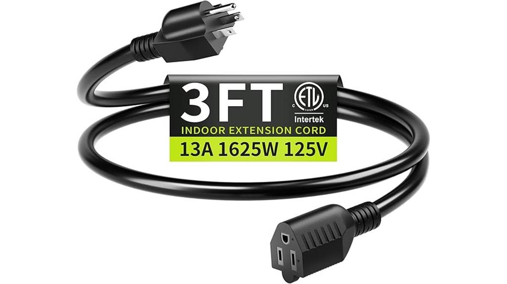 three foot 13a 125v extension