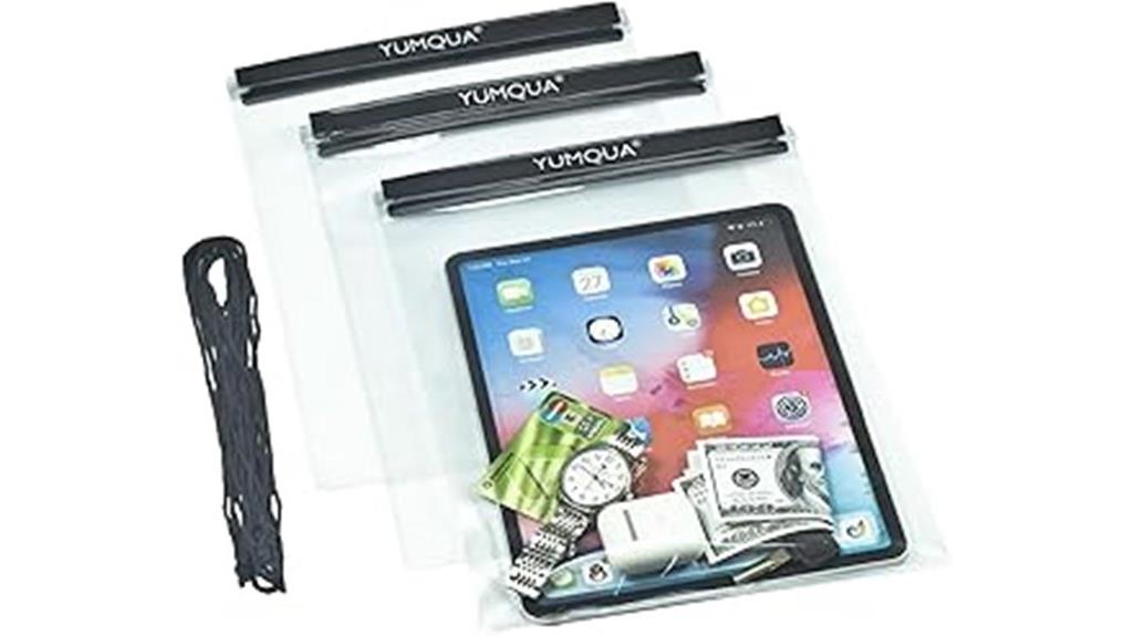 three waterproof bag set