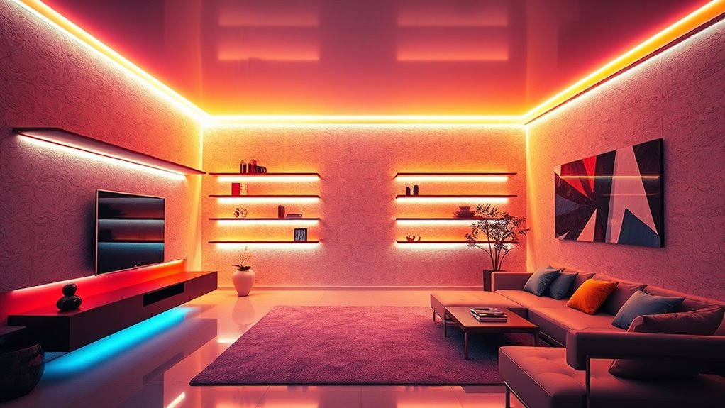top led strips for ambience