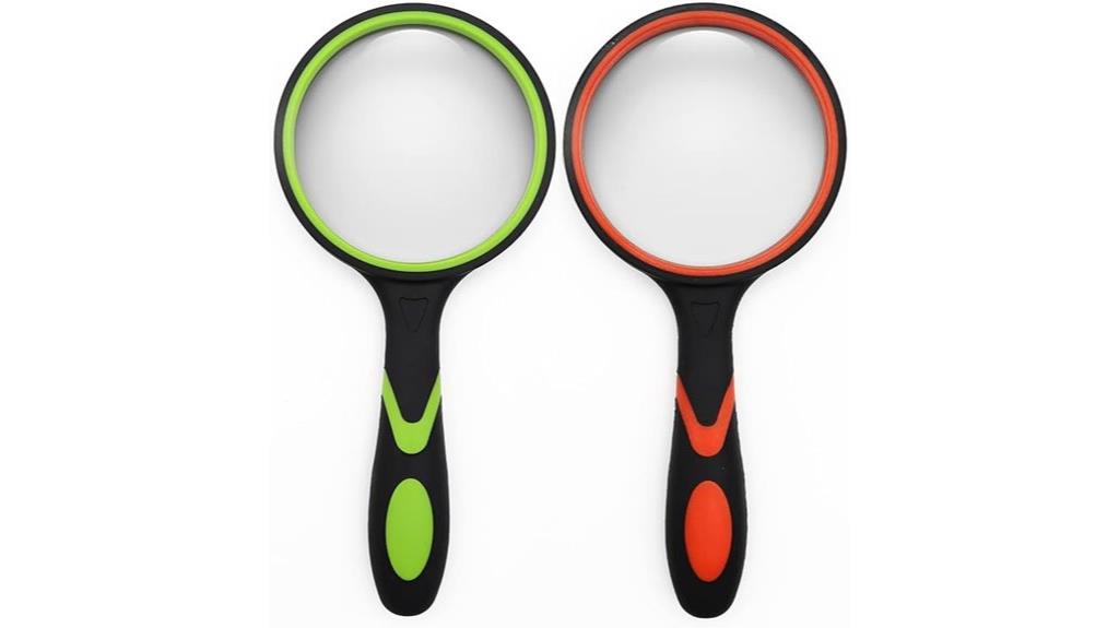 two pack 75mm magnifying glasses
