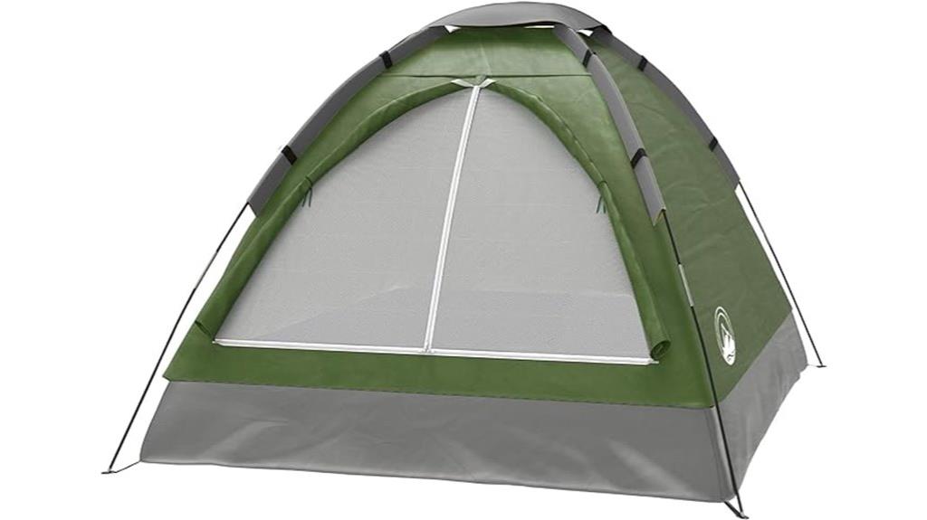 two person tent with rain fly