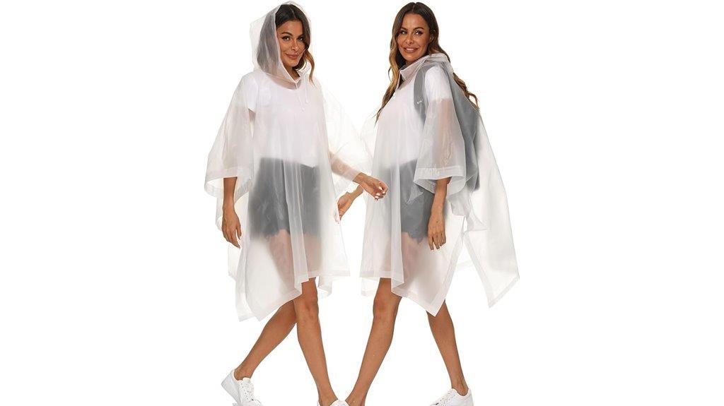 two reusable rain ponchos