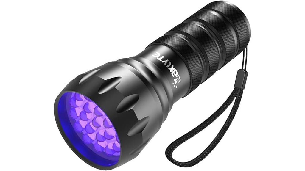 uv flashlight with 21 leds
