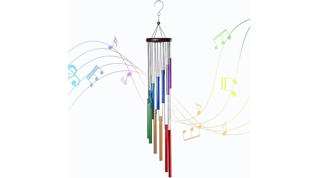vibrant aluminum garden chimes