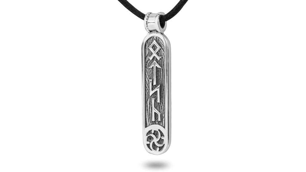 viking rune silver necklace