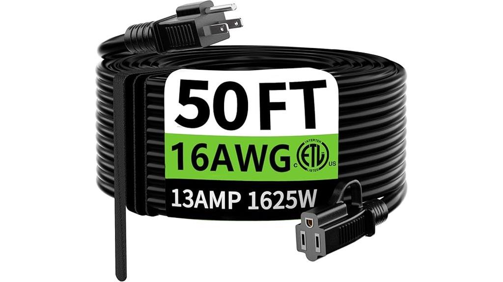 waterproof 50 ft extension cord