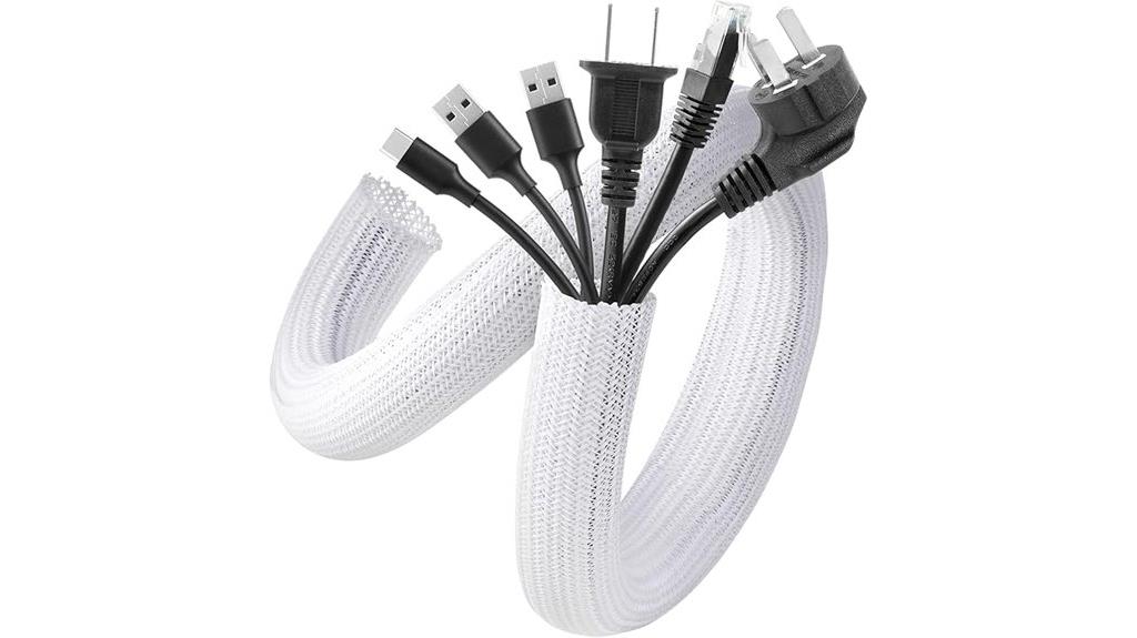 white cable sleeve cover