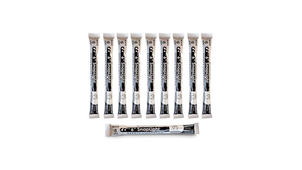 white emergency glow sticks
