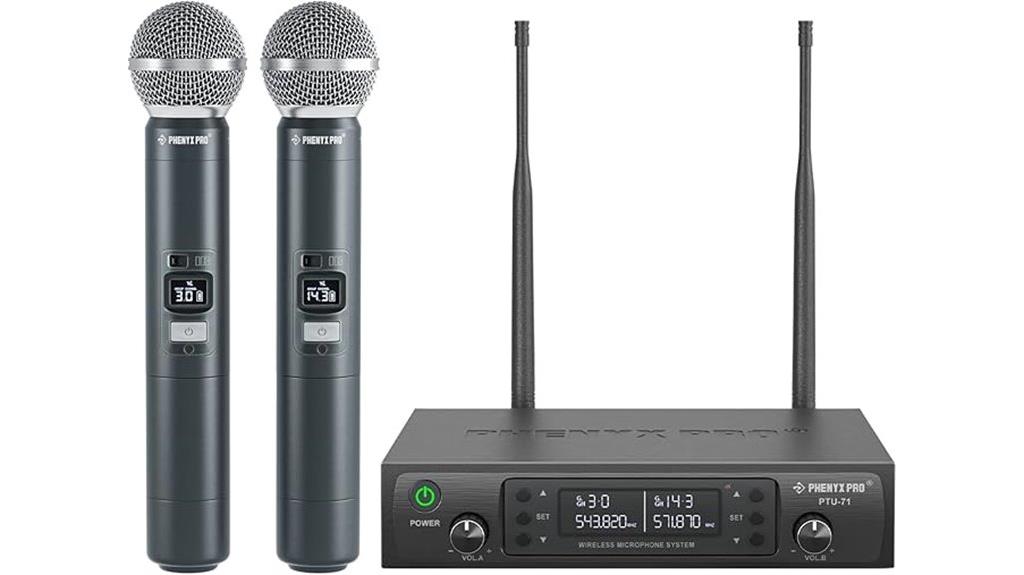 wireless microphone system with dual handhelds