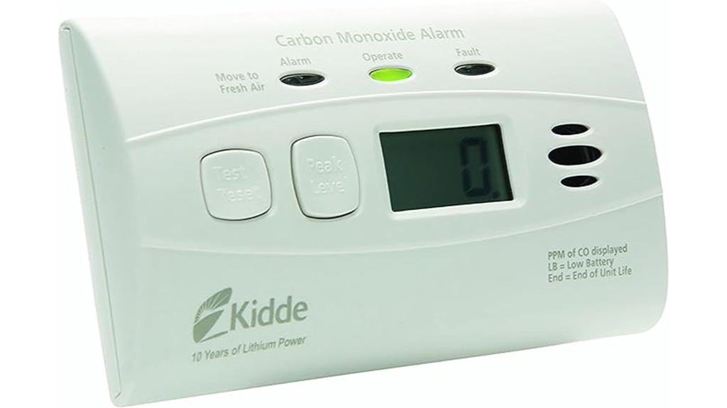 10 year battery carbon monoxide detector