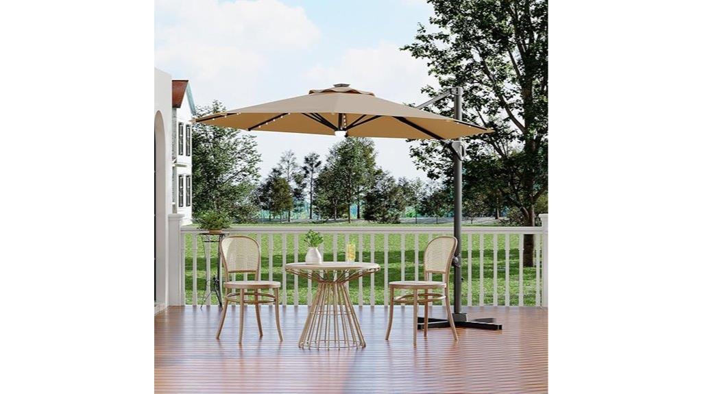 10ft solar cantilever umbrella