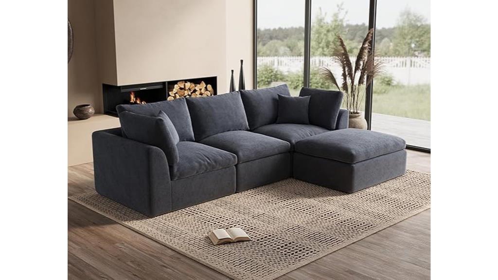 110 inch modular sectional