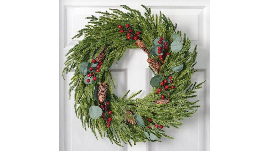 22 inch norfolk pine wreath