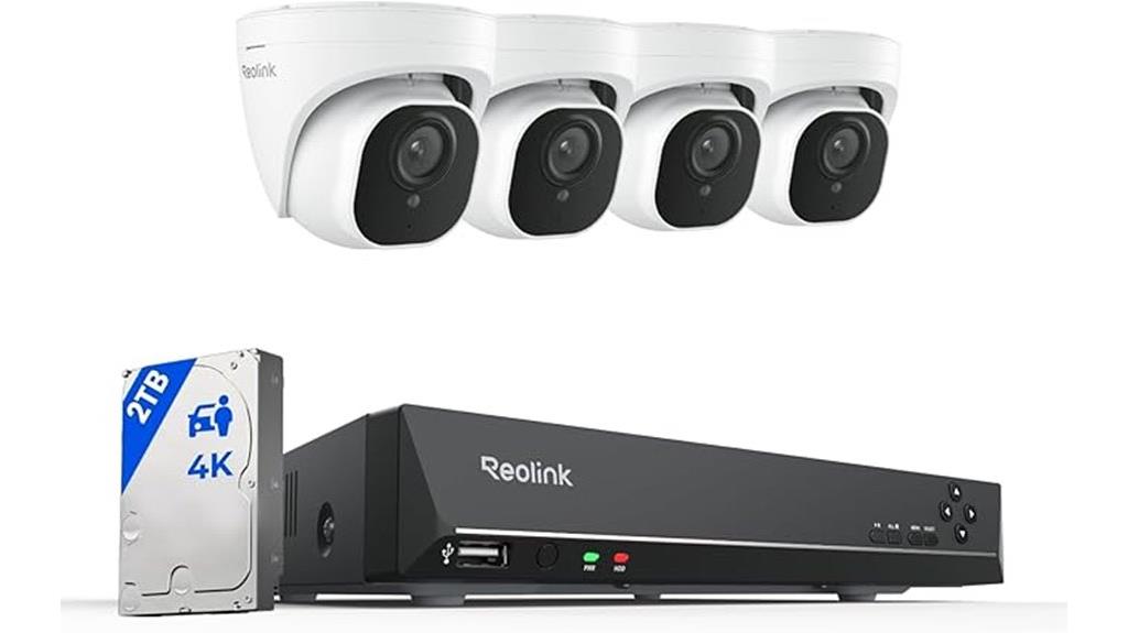 4k 4 camera security system