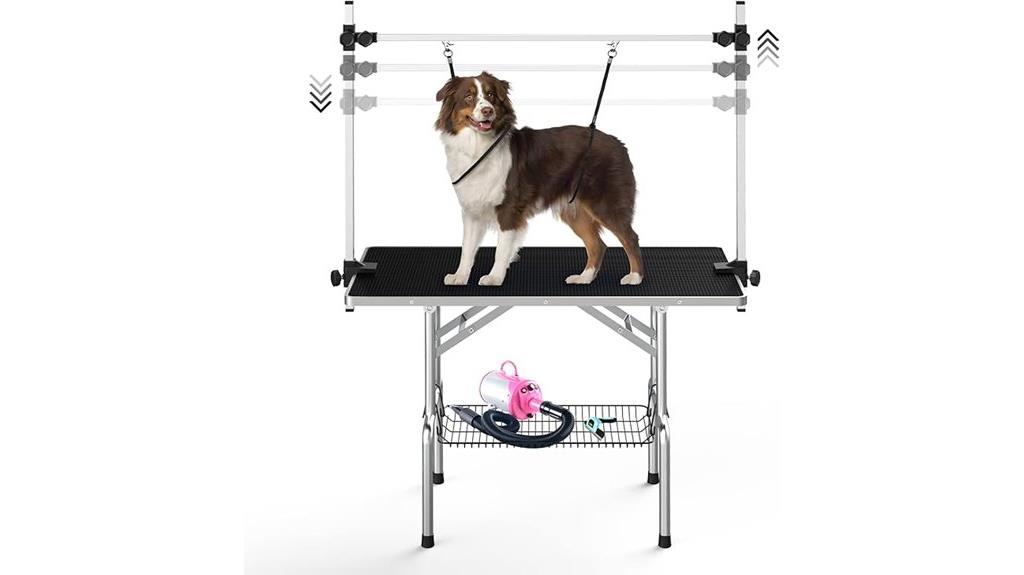 adjustable dog grooming table