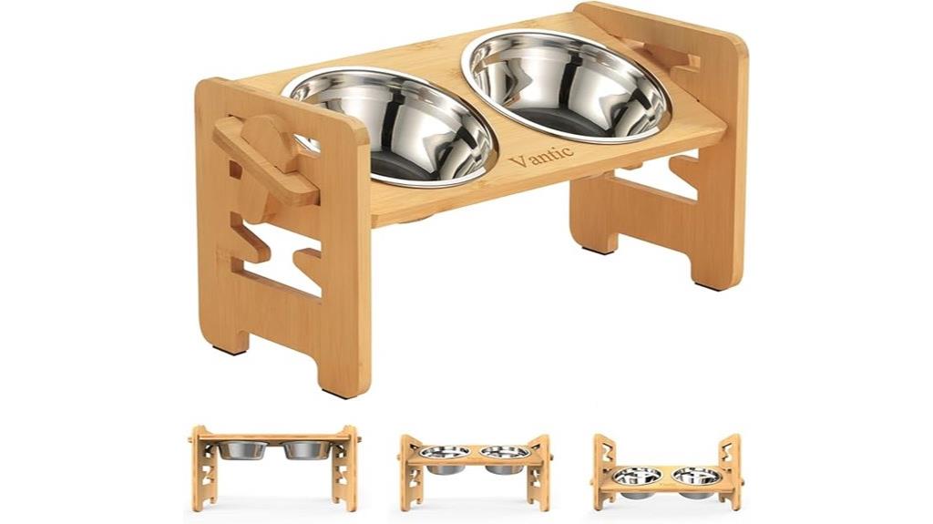 adjustable elevated dog bowls