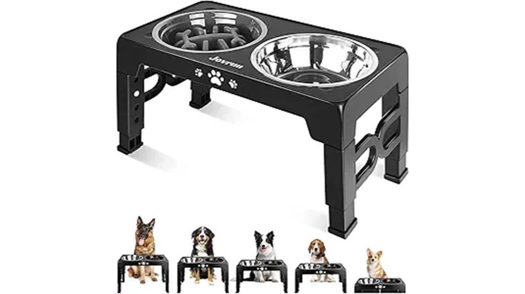 adjustable height dog stand