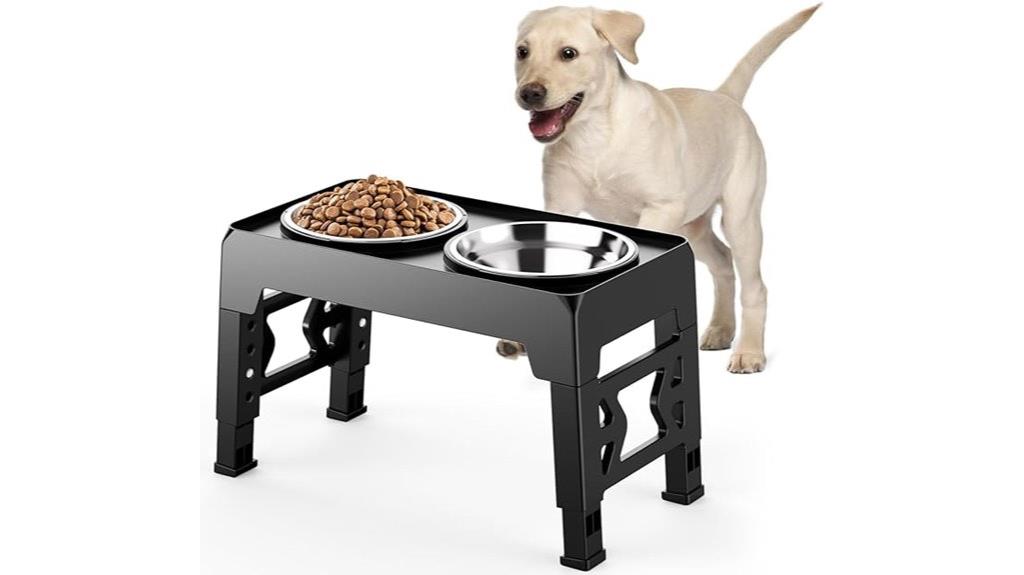 adjustable height dog stand