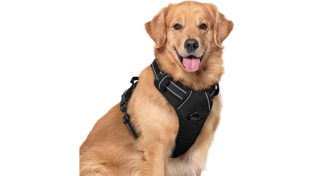 adjustable reflective dog harness