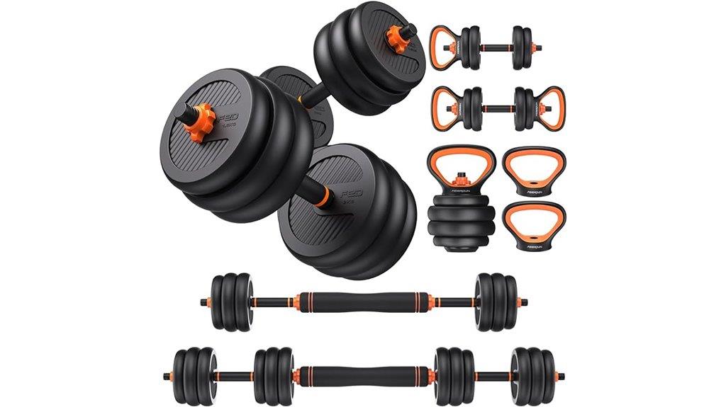 adjustable weight dumbbell set