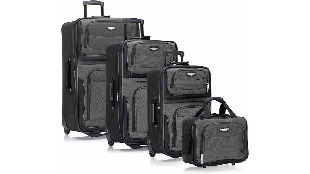 amsterdam themed four piece luggage