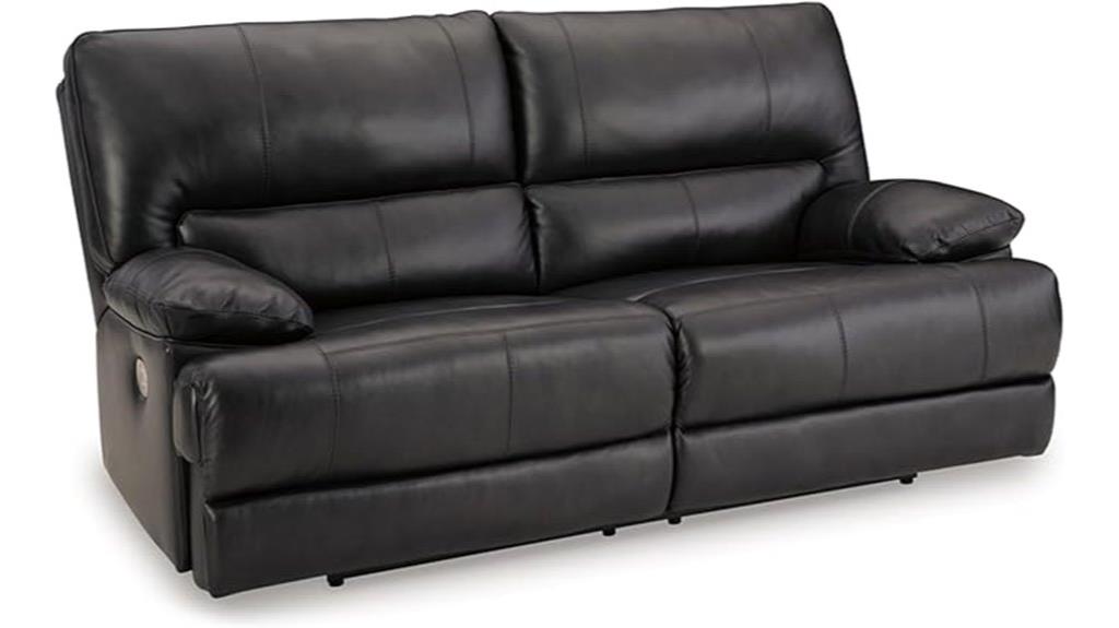 ashley leather reclining sofa