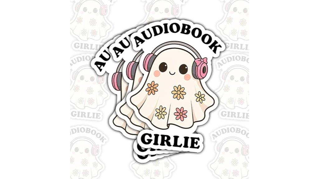 audiobook girl vinyl stickers