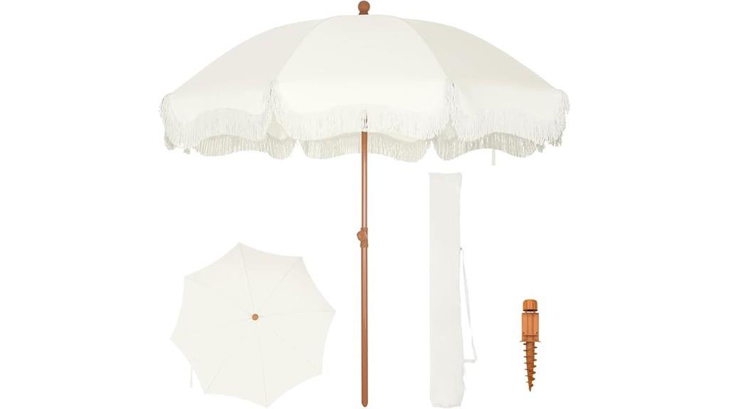 beach umbrella with fringe