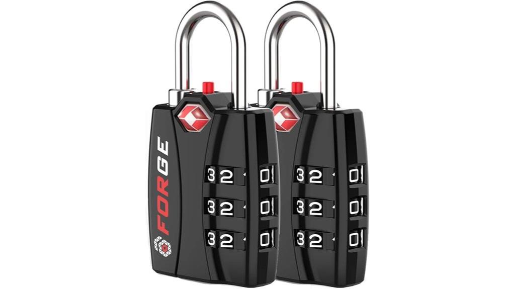 black tsa lock set