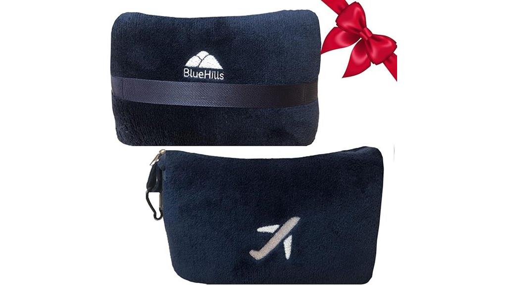 bluehills travel blanket set