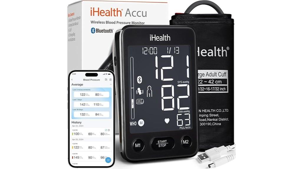 bluetooth enabled blood pressure monitor